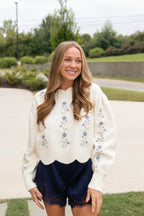 Lily Floral Embroidered Sweater