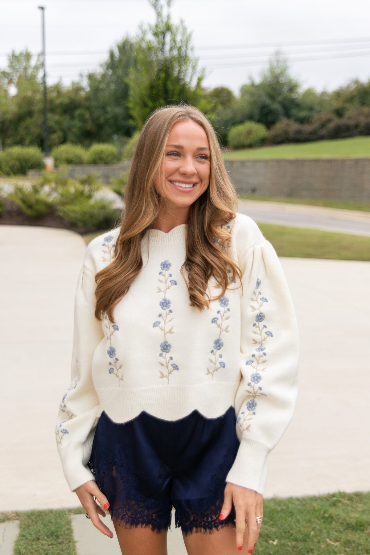 Lily Floral Embroidered Sweater