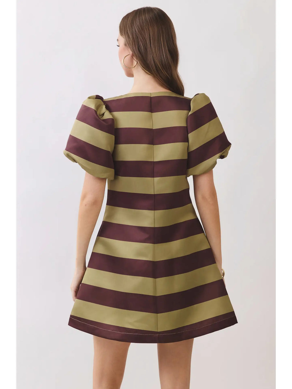 Liora Striped Puff Sleeve Mini Dress
