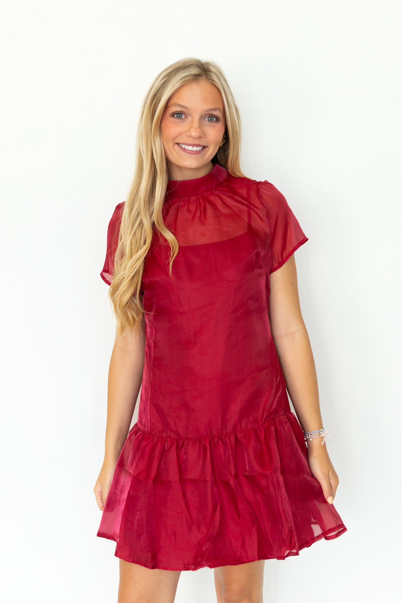 Anna High Neck Mini Dress
