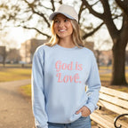 God Is Love Puff Print Sweatshirt