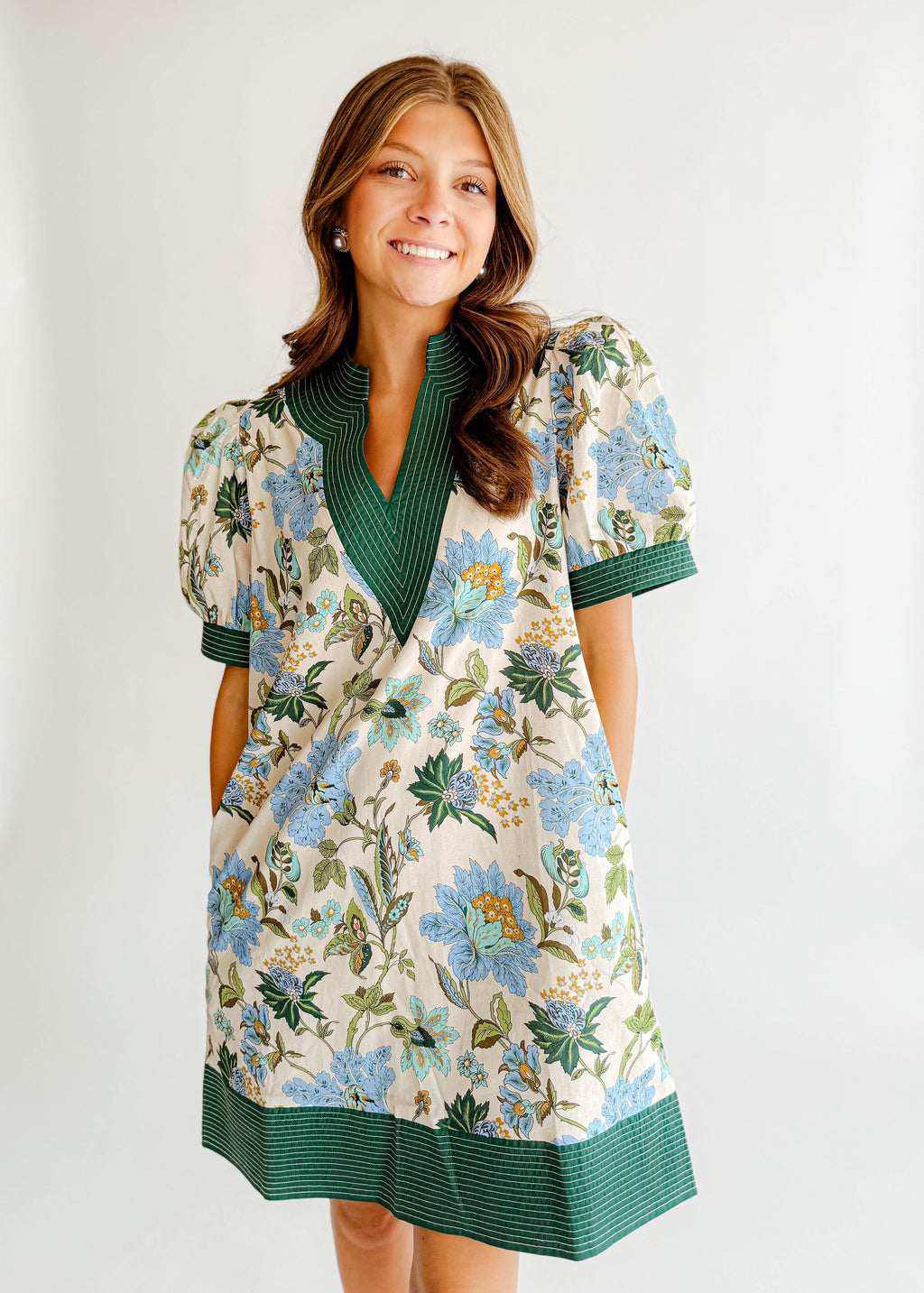 Maribel Puff-Sleeve Mini Dress