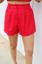 Helen Linen Vest Top And Shorts Set