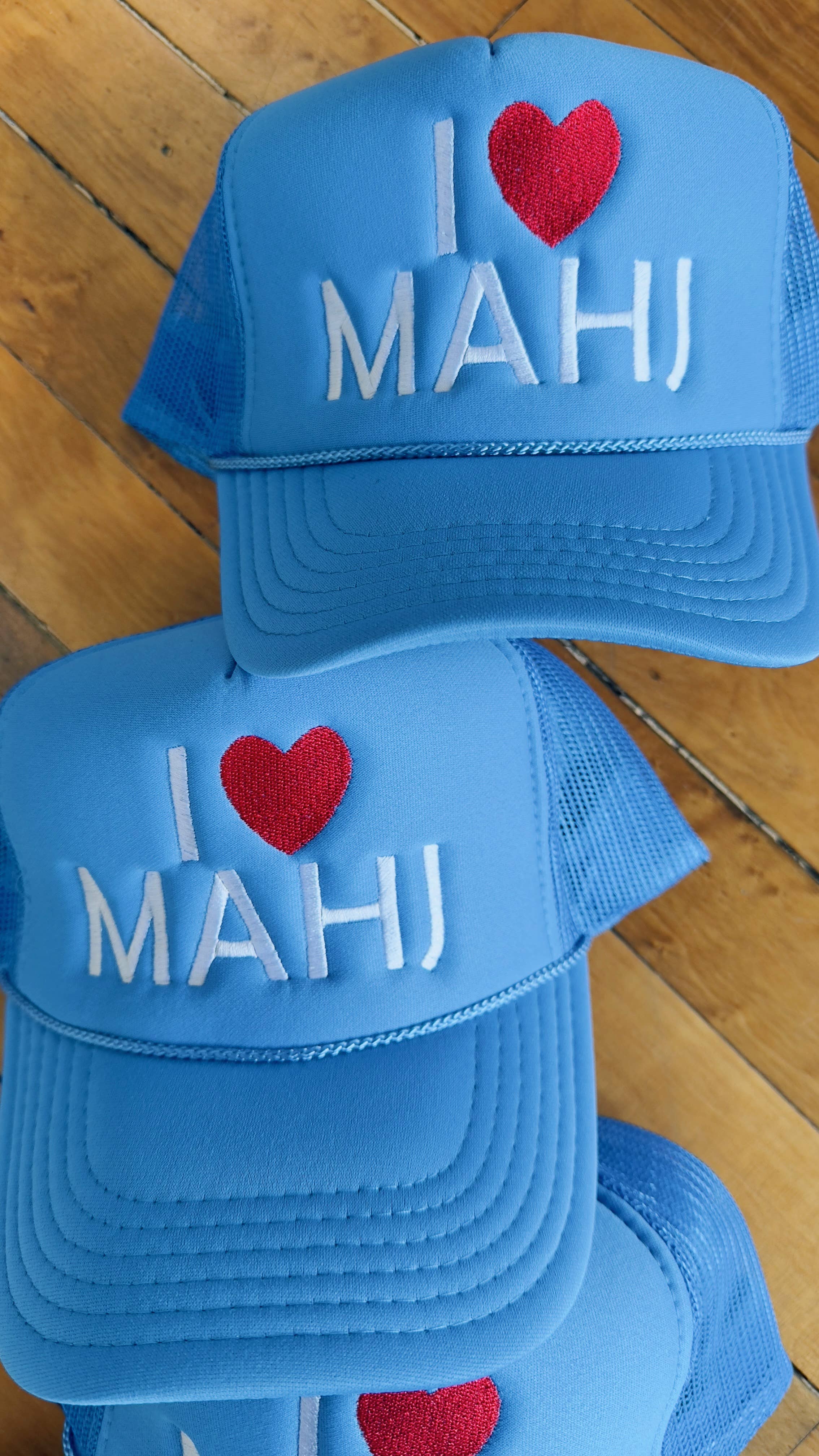 I Heart Mahjong Trucker Hat