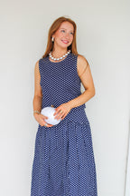 Jane Polka Dot Sleeveless Boxy Tank