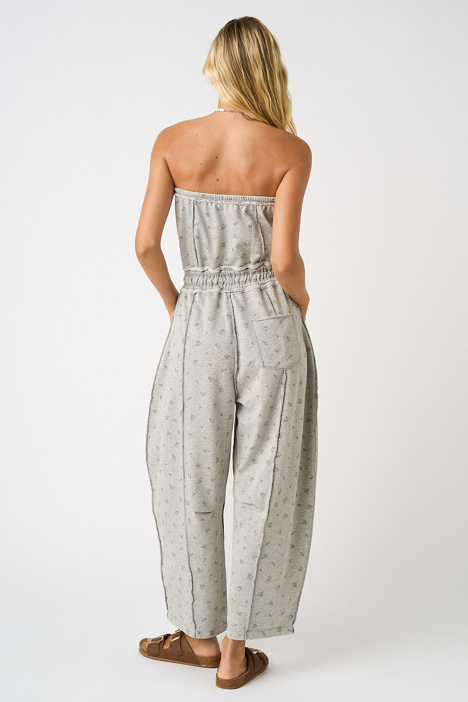 Talia Floral Strapless Jumpsuit