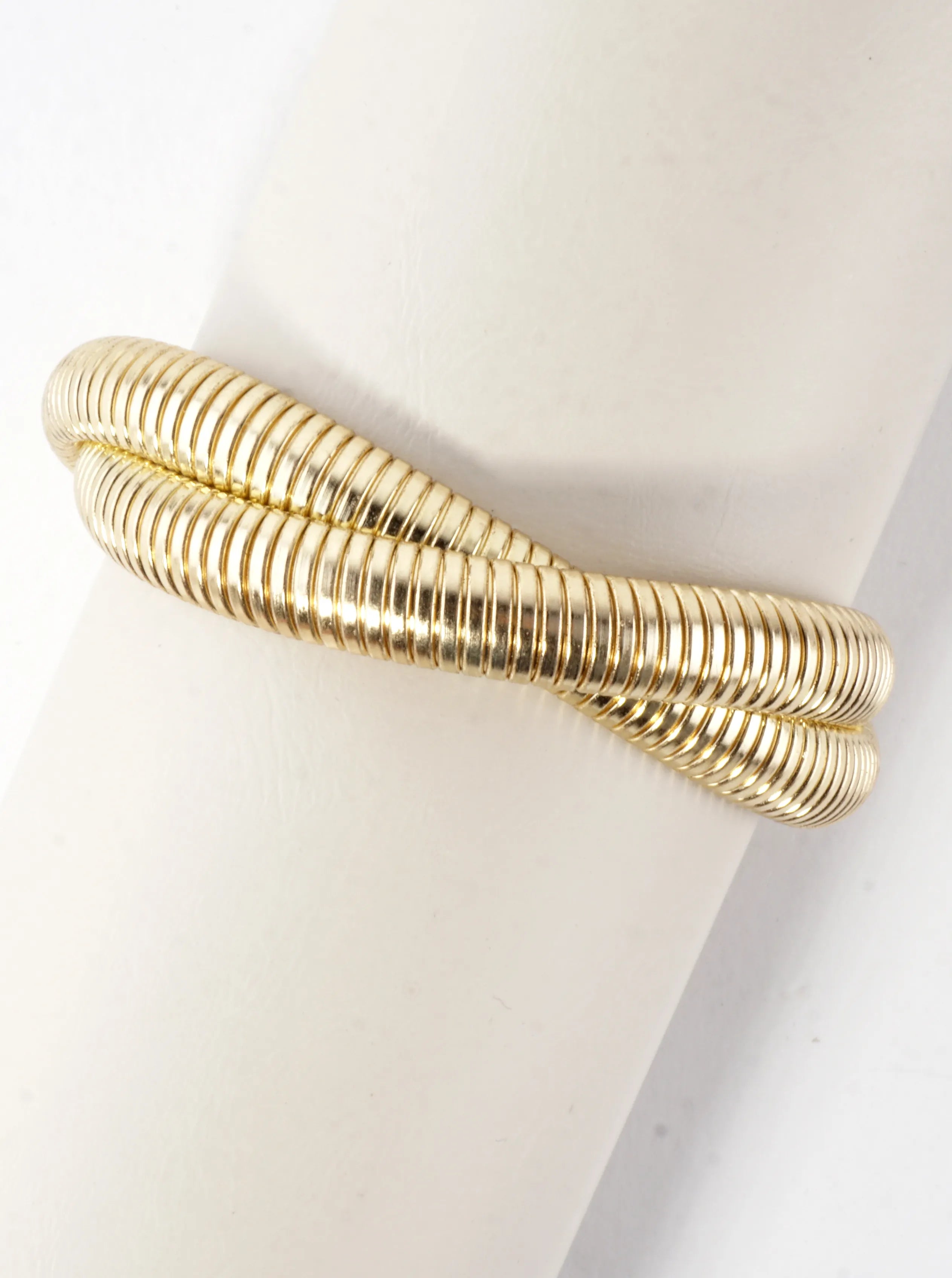 Coiled Ridged Loop Bracelet