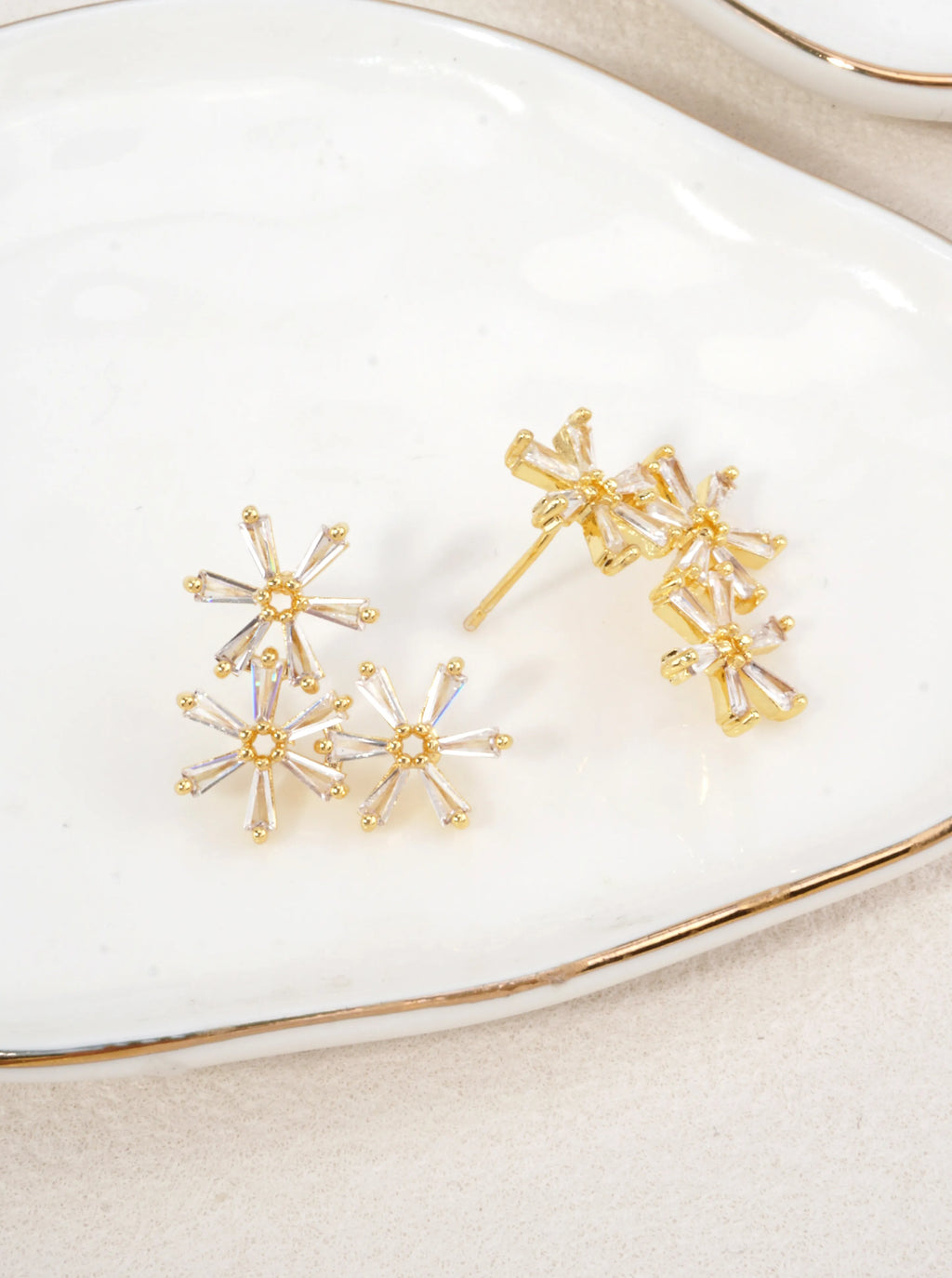 Radiant Starburst Stone Earrings