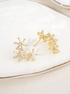 Radiant Starburst Stone Earrings