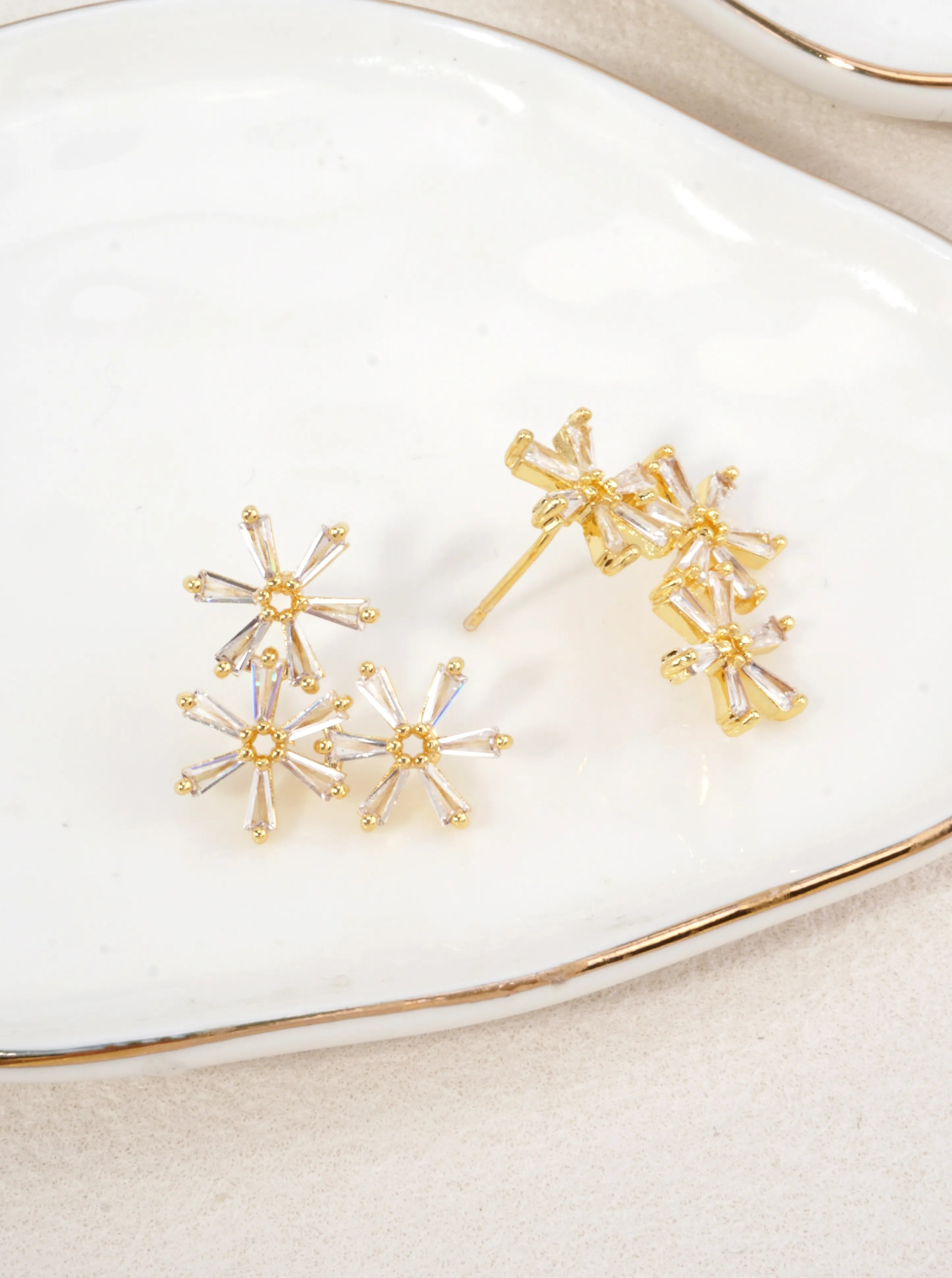 Radiant Starburst Stone Earrings