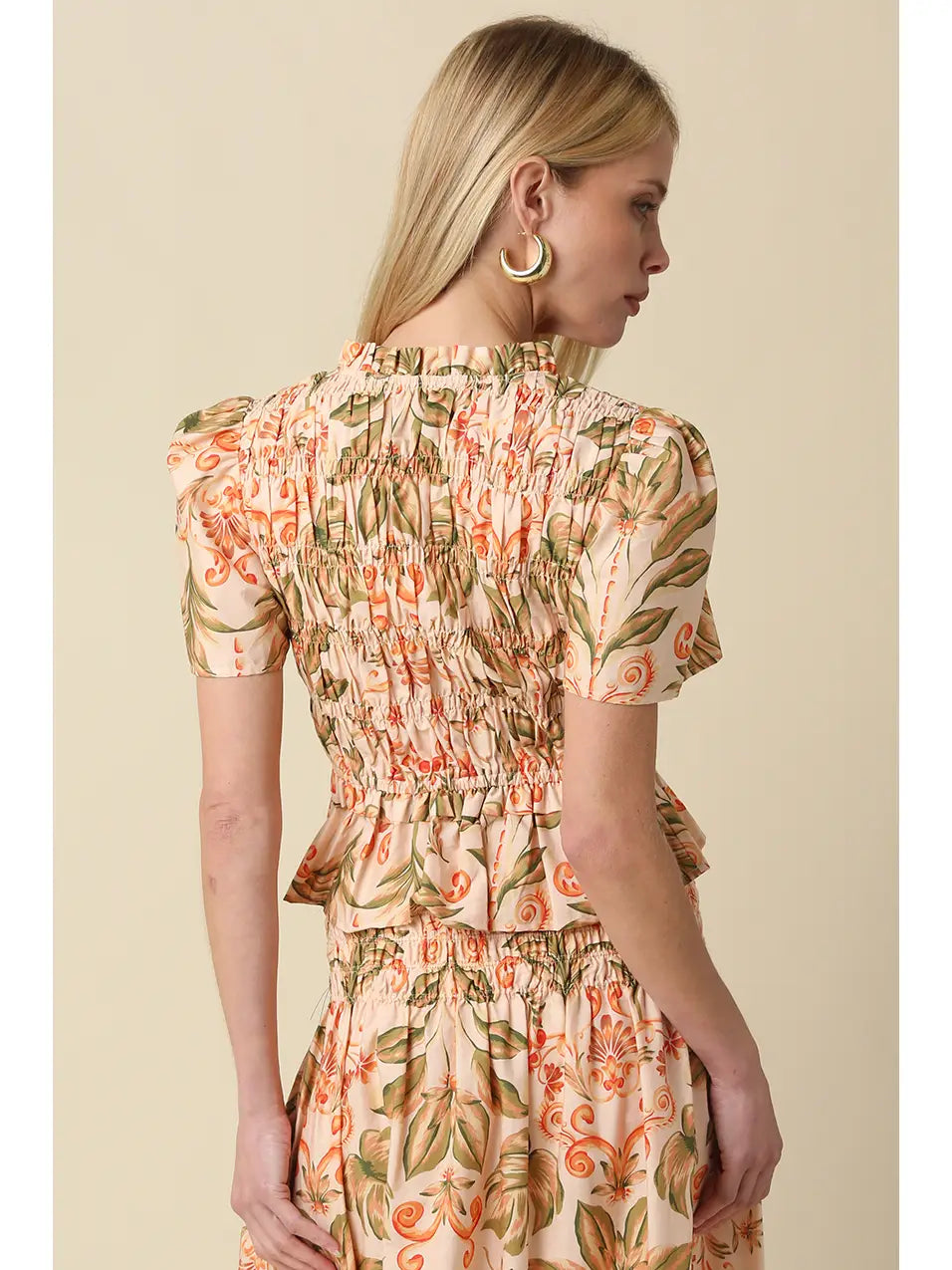 Talia Floral Tie-Front Top