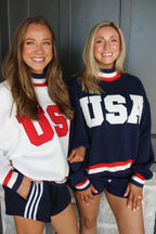 USA Contrast Trim Sweatshirt