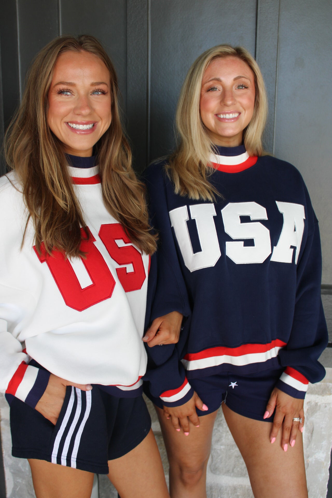 USA Contrast Trim Sweatshirt