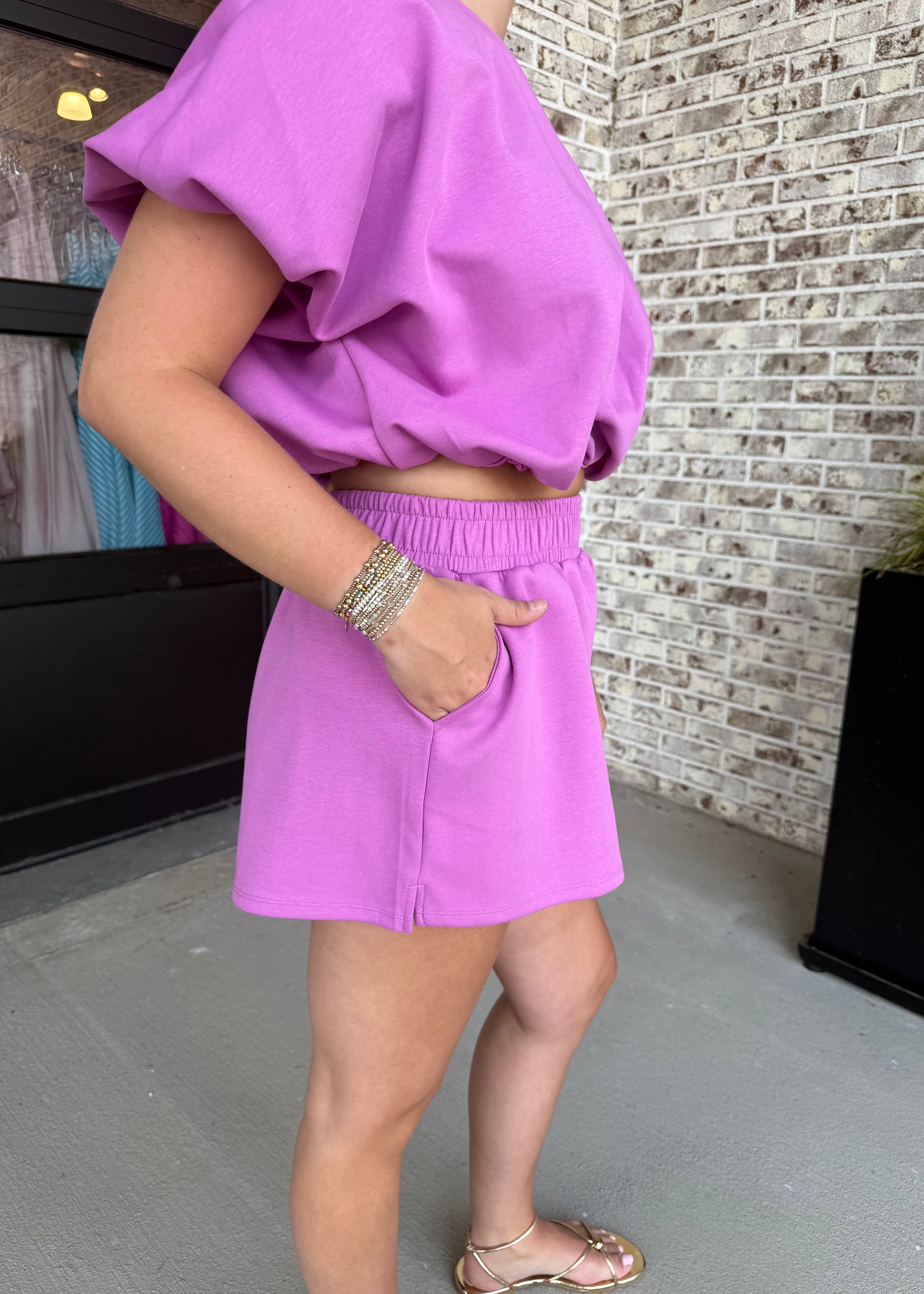 Lea Side Pocket Scuba Shorts
