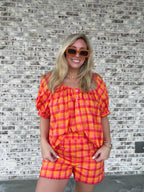 Savannah Gingham Top