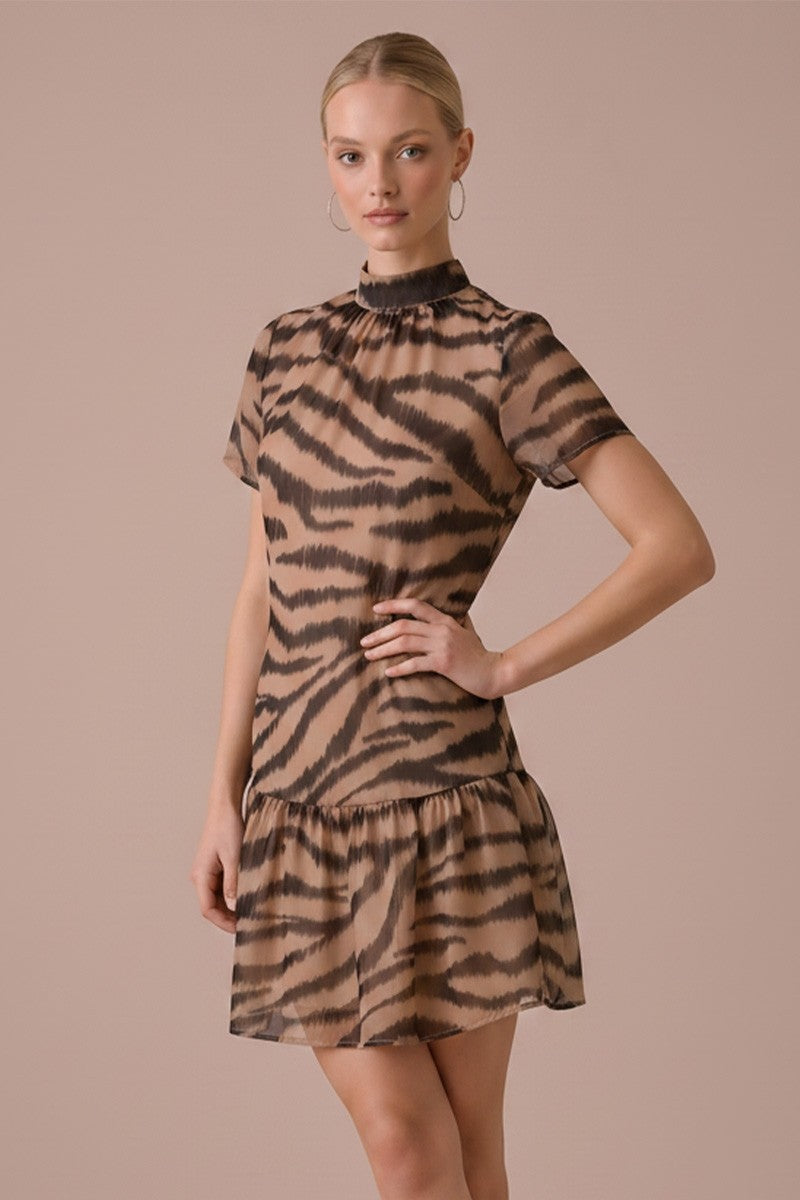 Abbey Animal Print Mini Dress