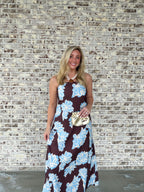 Thalia Desert Bloom Strapless Maxi Dress