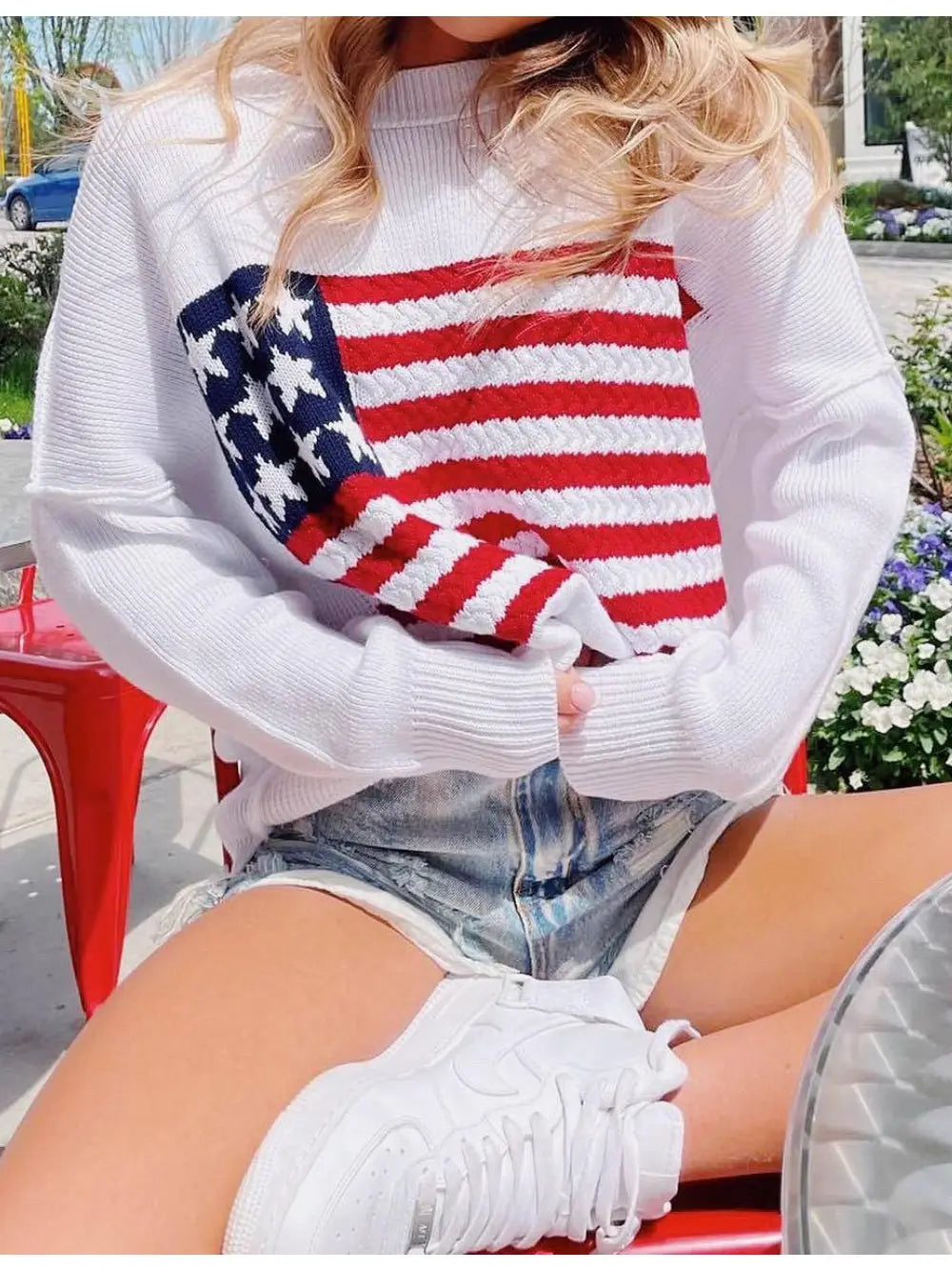 Marlowe Flag Knit Sweater