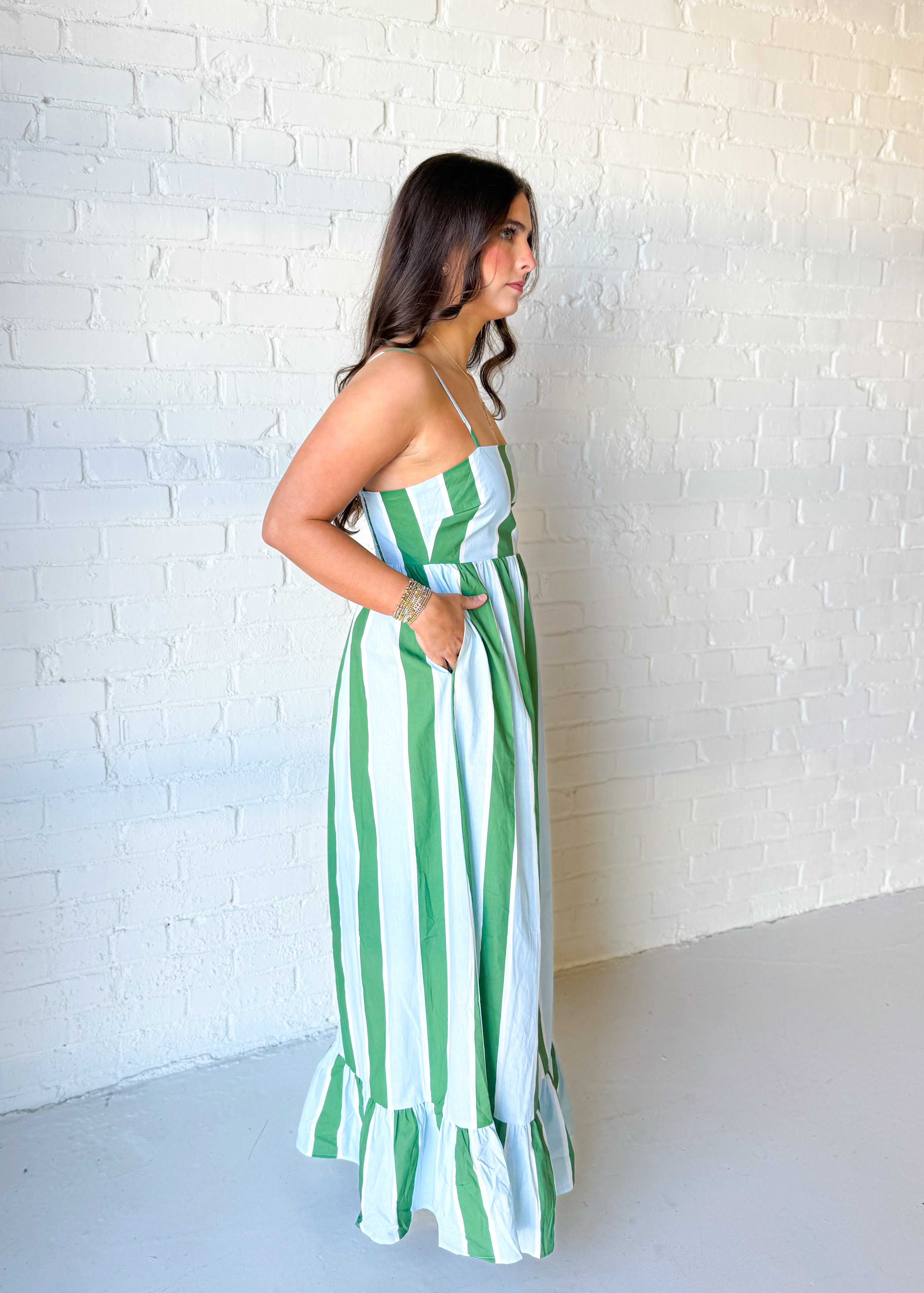 Magnolia Striped Midi Dress