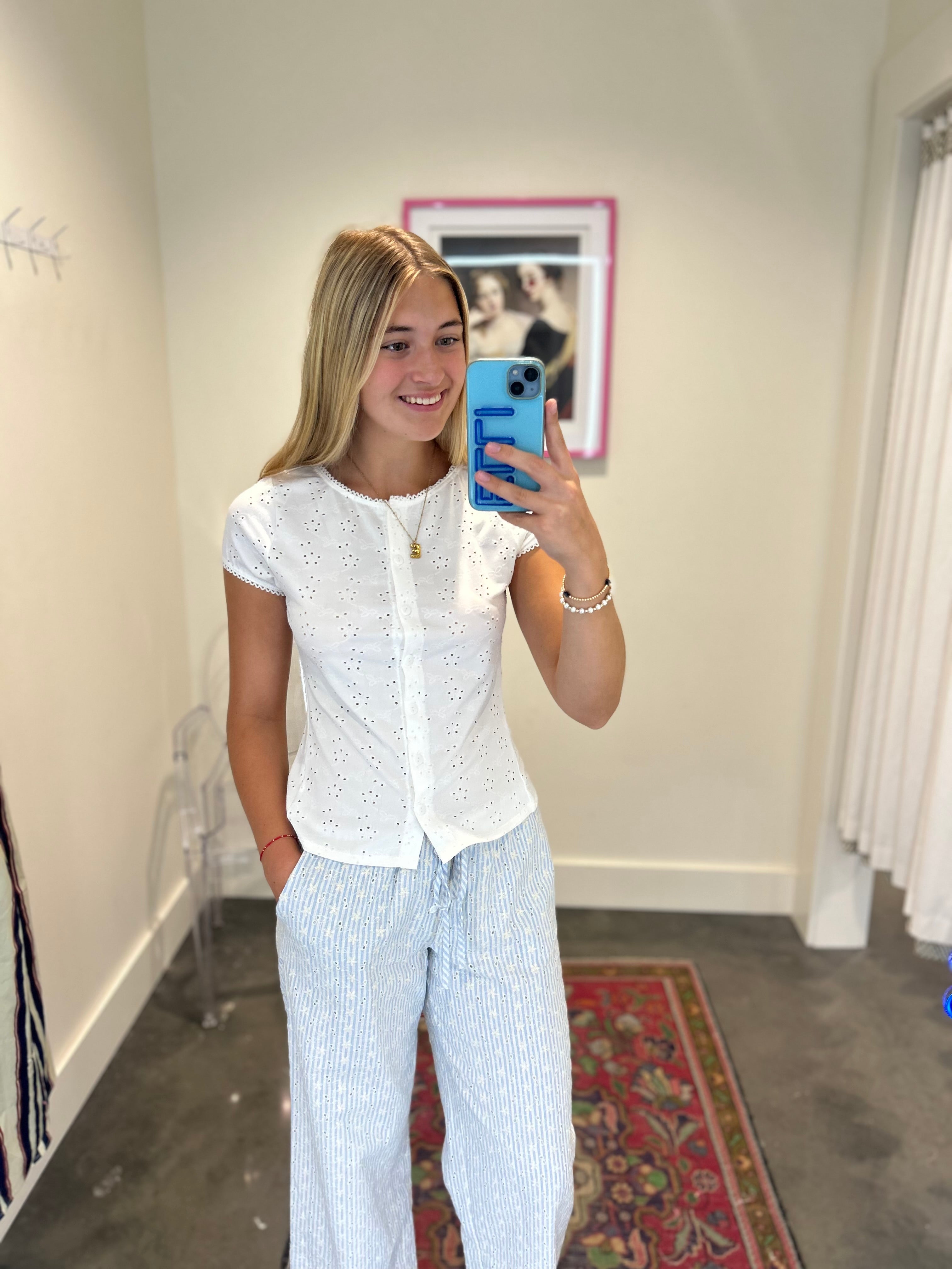 Rory Eyelet Drawstring Pant