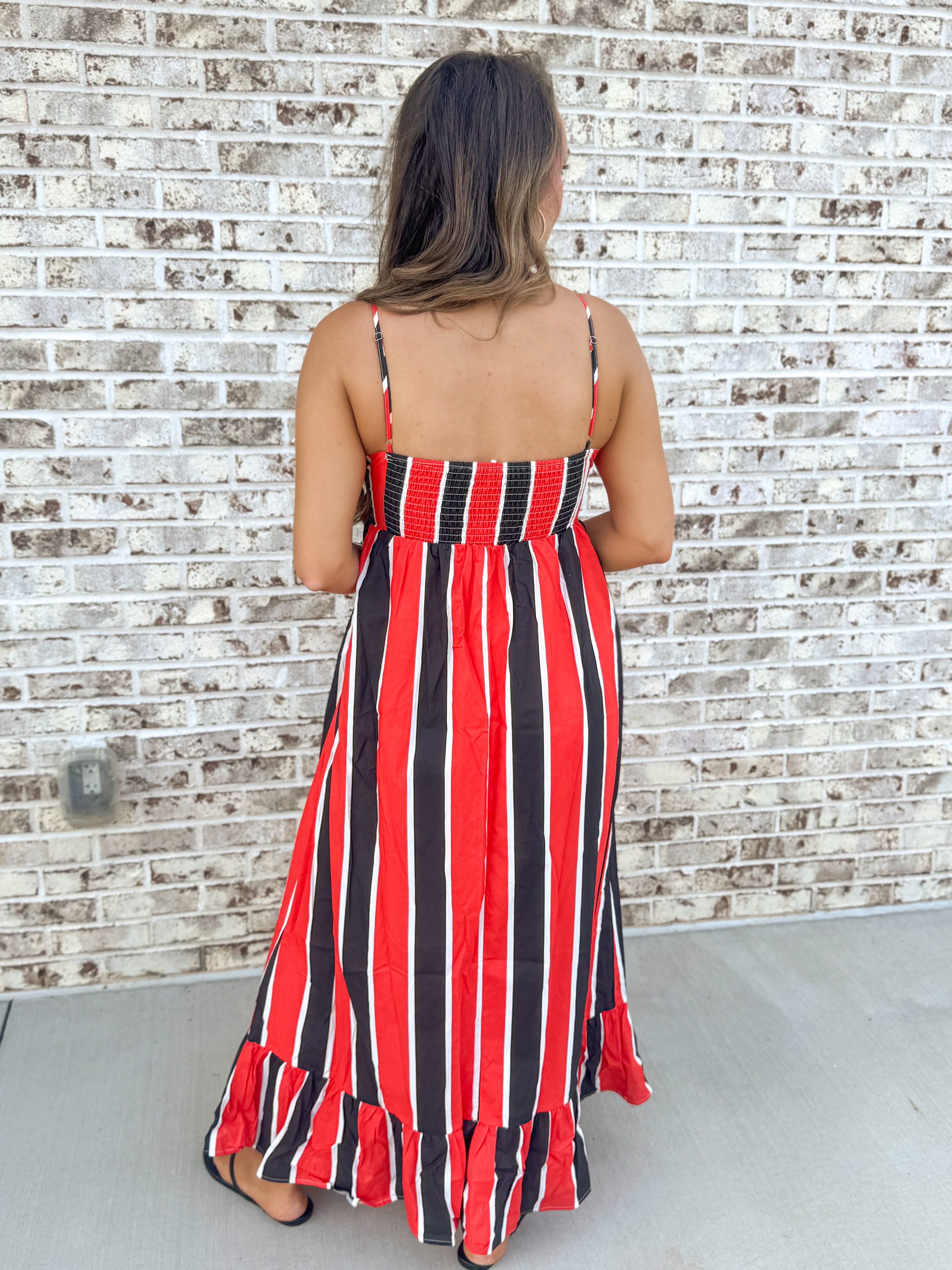 Magnolia Striped Midi Dress