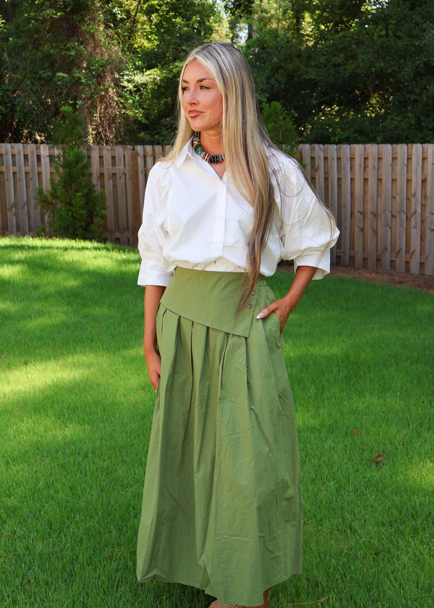Carlisle Wrap Pleated Skirt