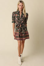 Dana Floral Wrap Mini Dress