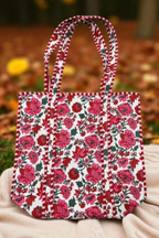 Poppy Lane Pink Floral Tote Bag