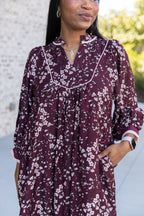 Maribel Floral Ruffle Midi Dress
