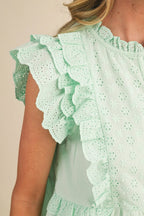 Lily Ruffle Blouse and Peplum Helm