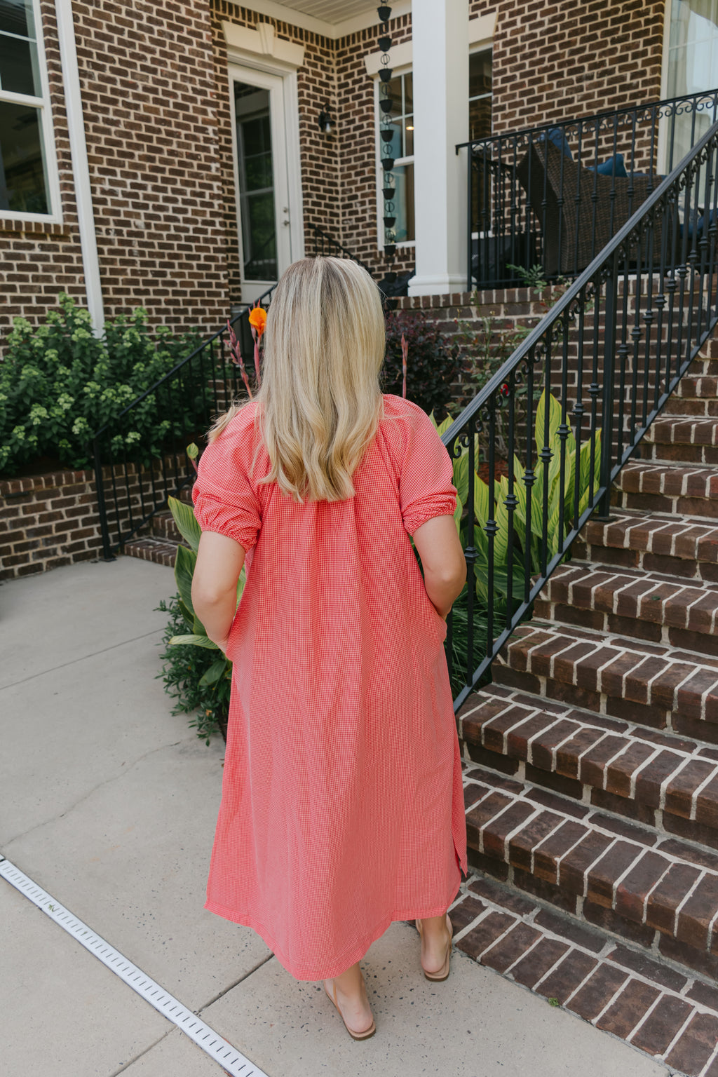 Natalie Gingham Maxi Dress