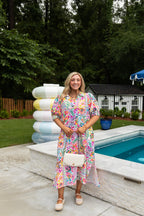 Lilly Bright Floral Midi Dress