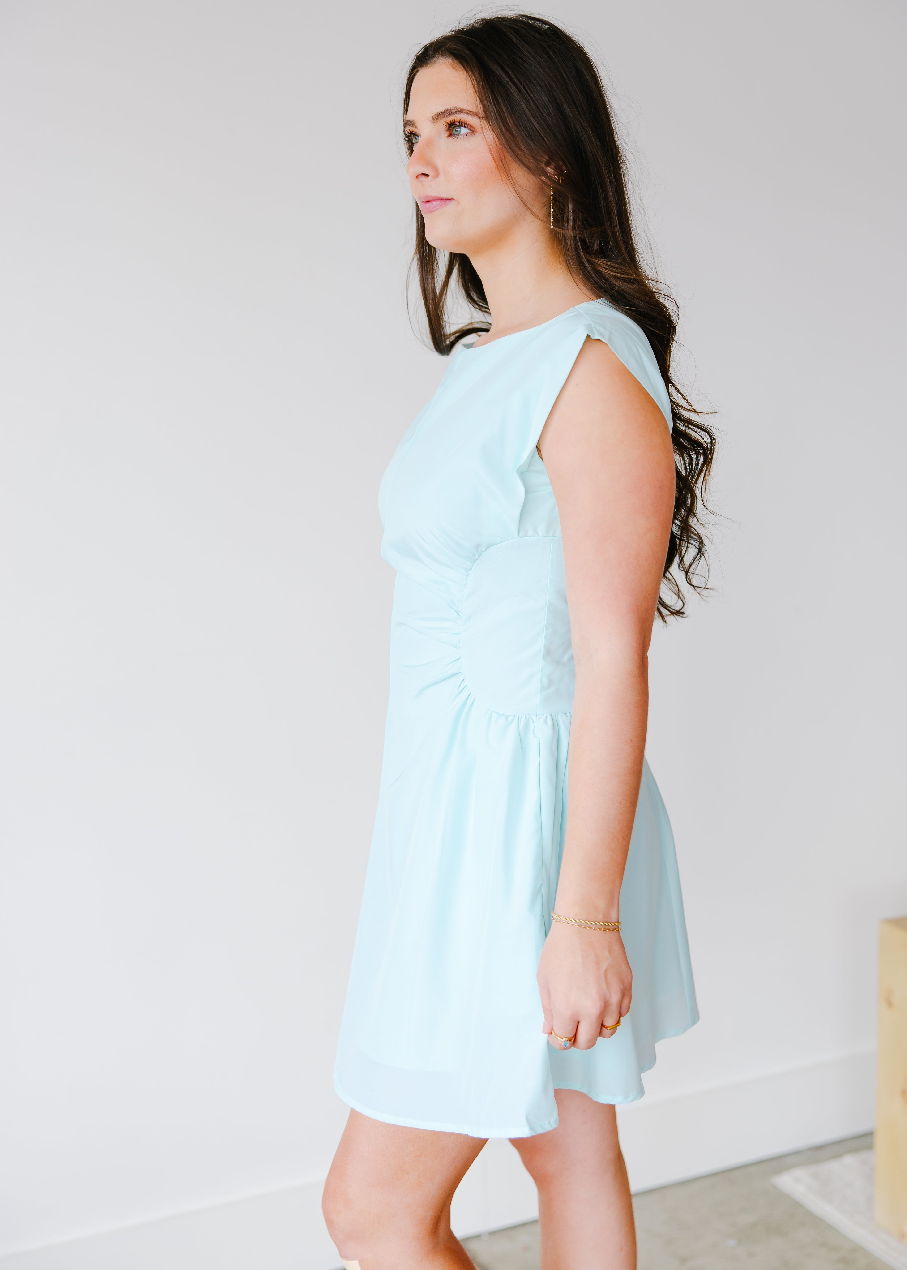 Savannah Ruched Waist Mini Dress