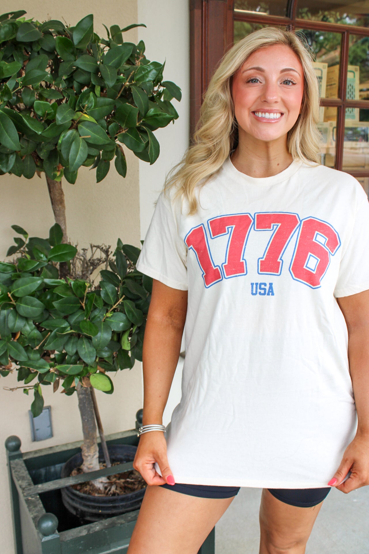 1776 Usa Oversized Graphic Tee