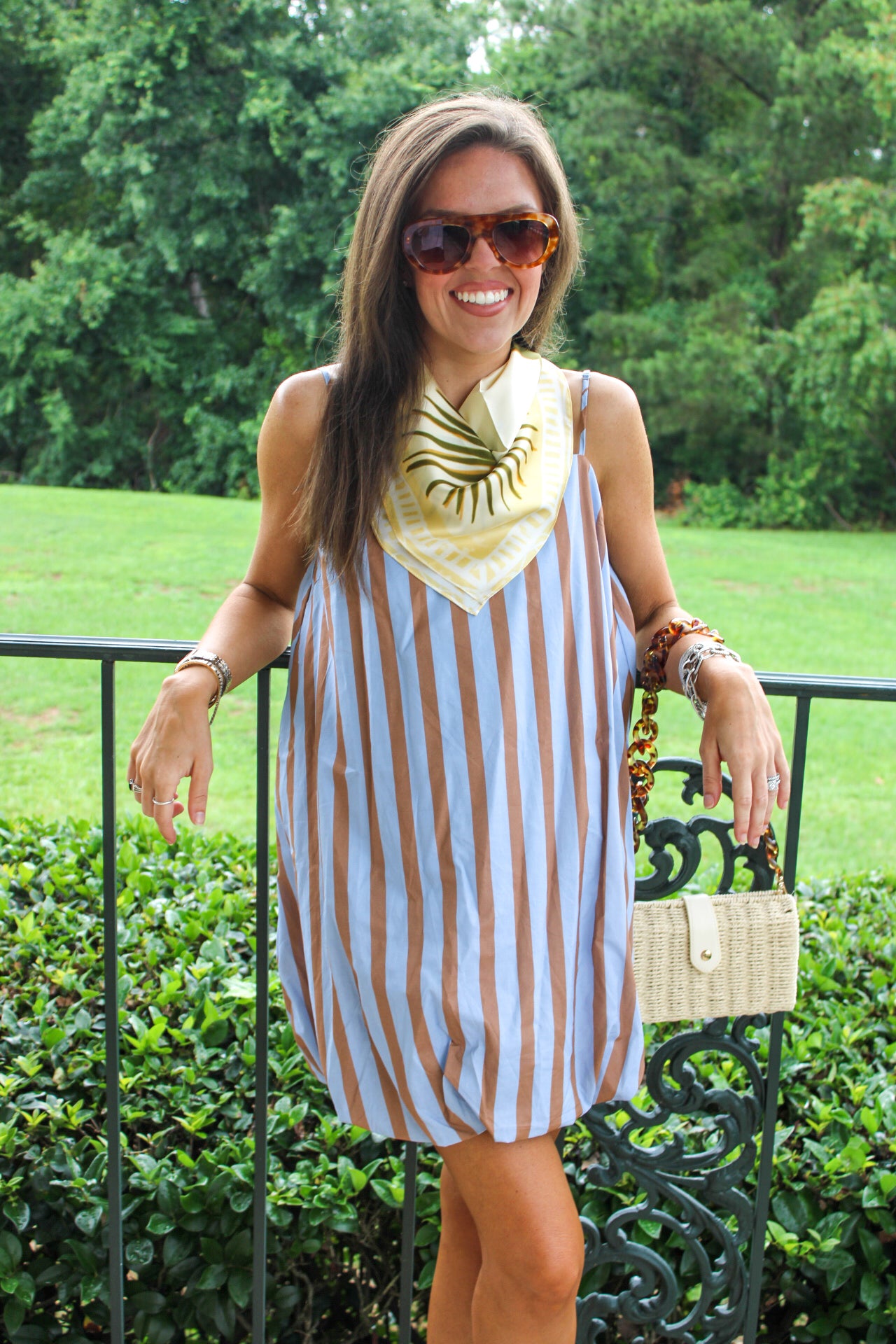 Winslow Striped Balloon Dress
