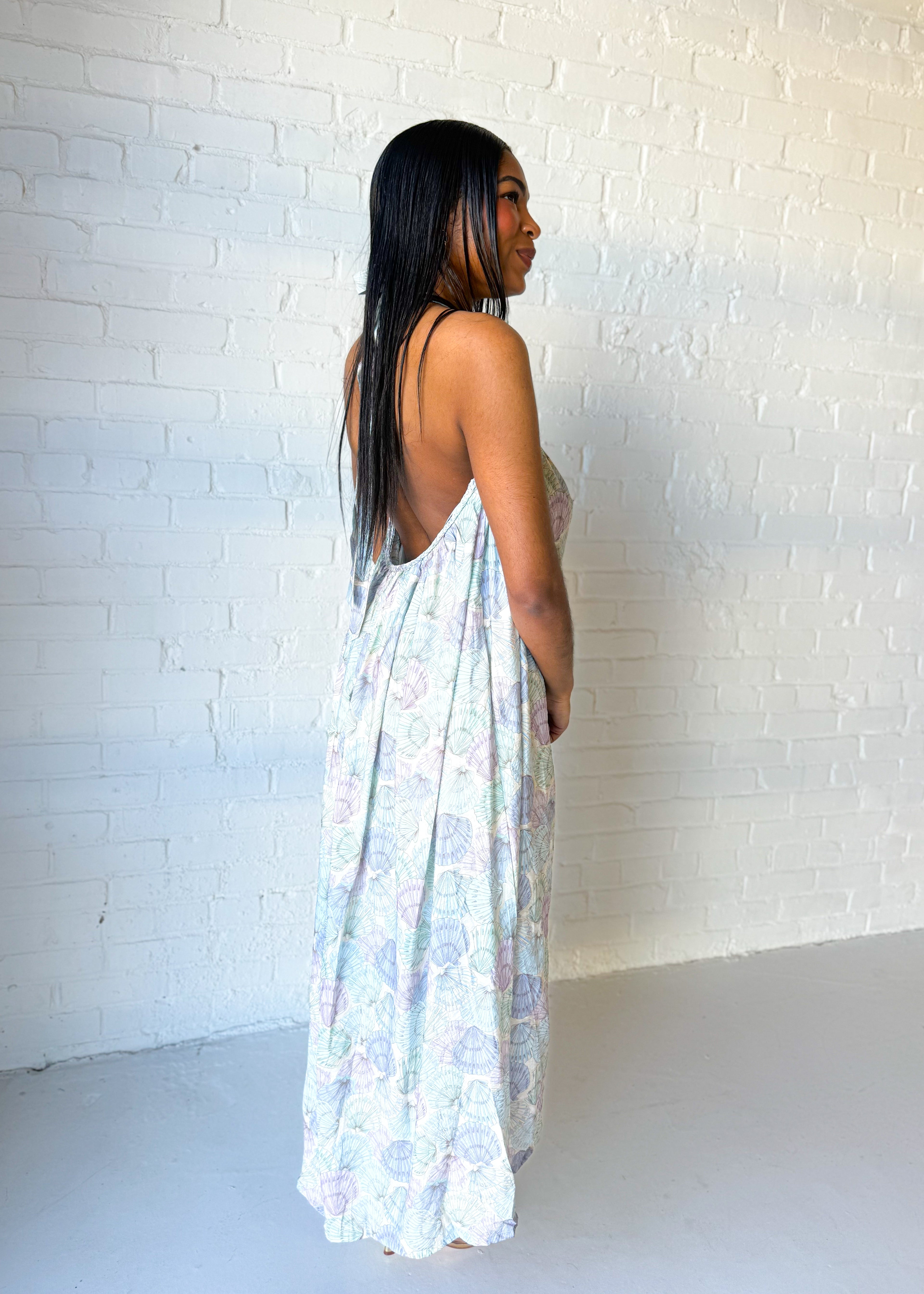 Cove Printed Open Back Halter Midi Dress M / Multi Cove Printed Open Back Halter Midi Dress M / Multi