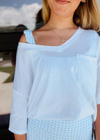 Gingham Print Ruched Bra Top