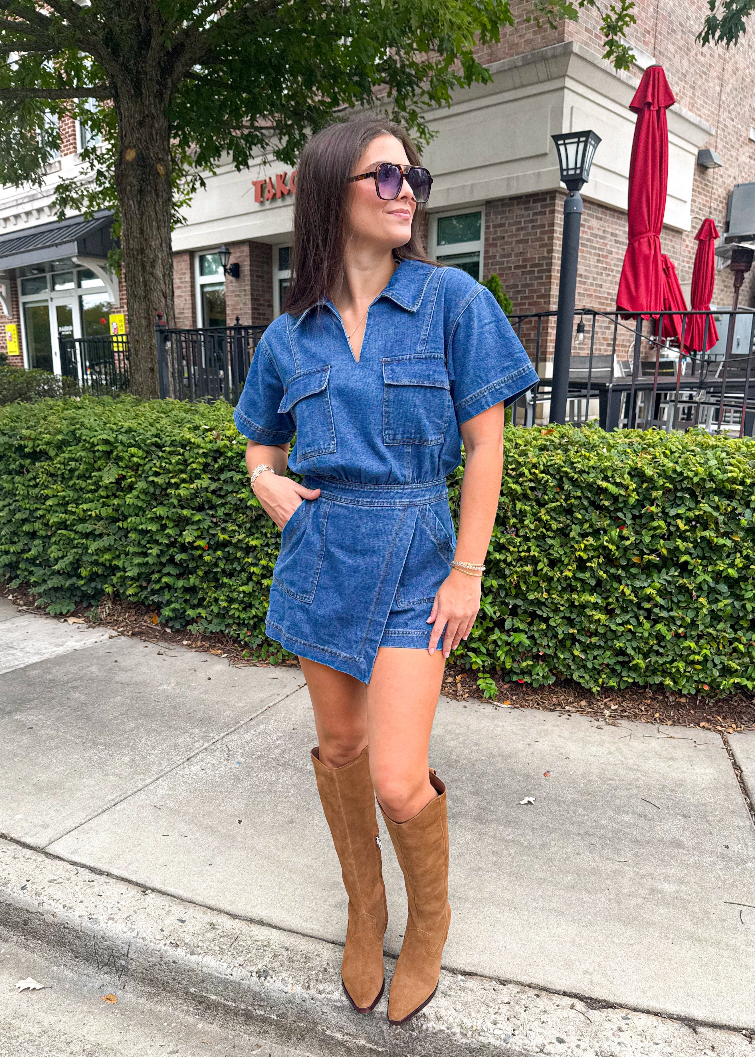 Alice Denim Romper
