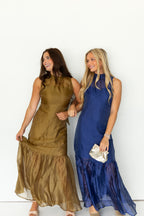 Evie High Neck Sheer Maxi Dress