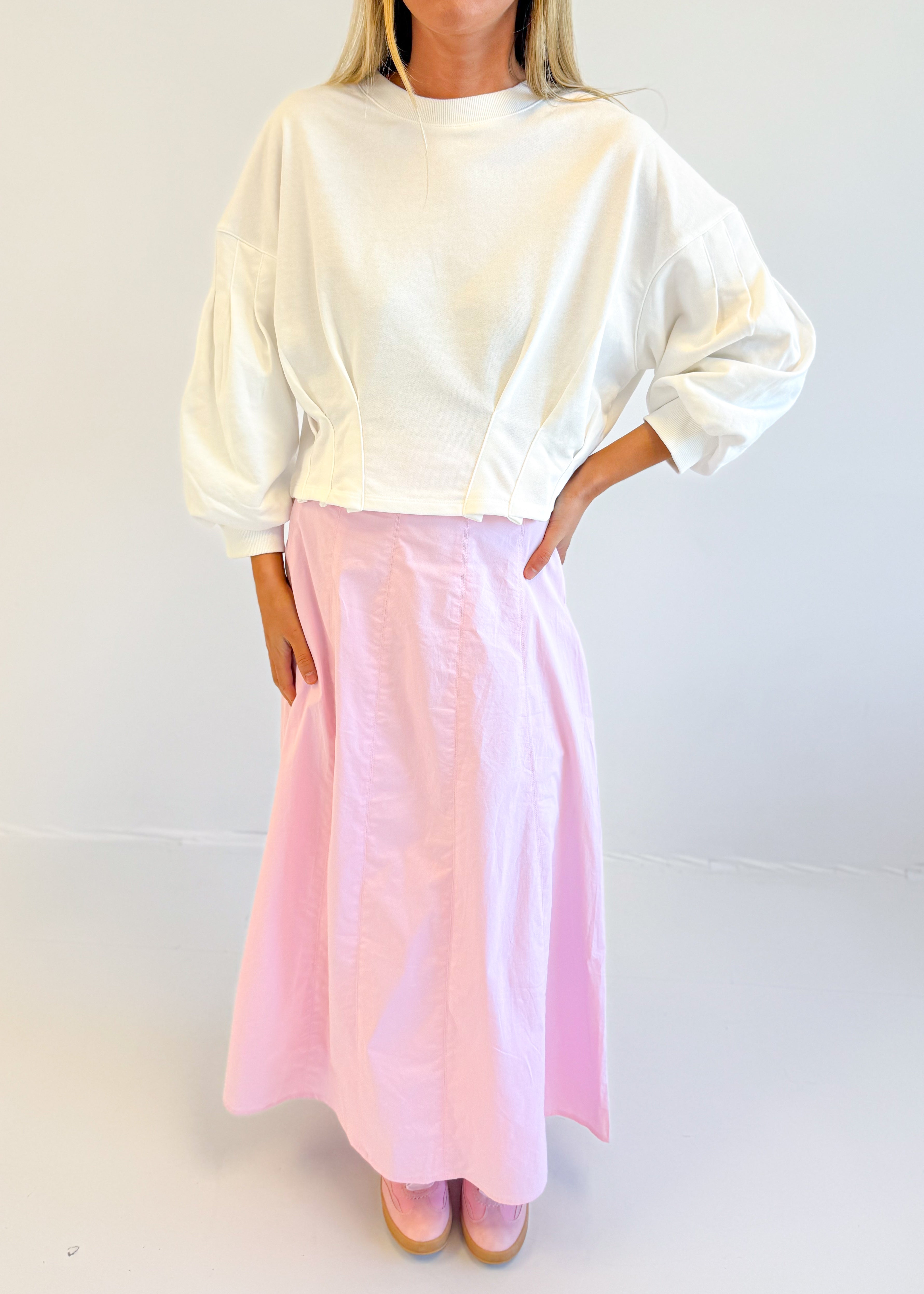 Florence Vertical Seam Midi Skirt