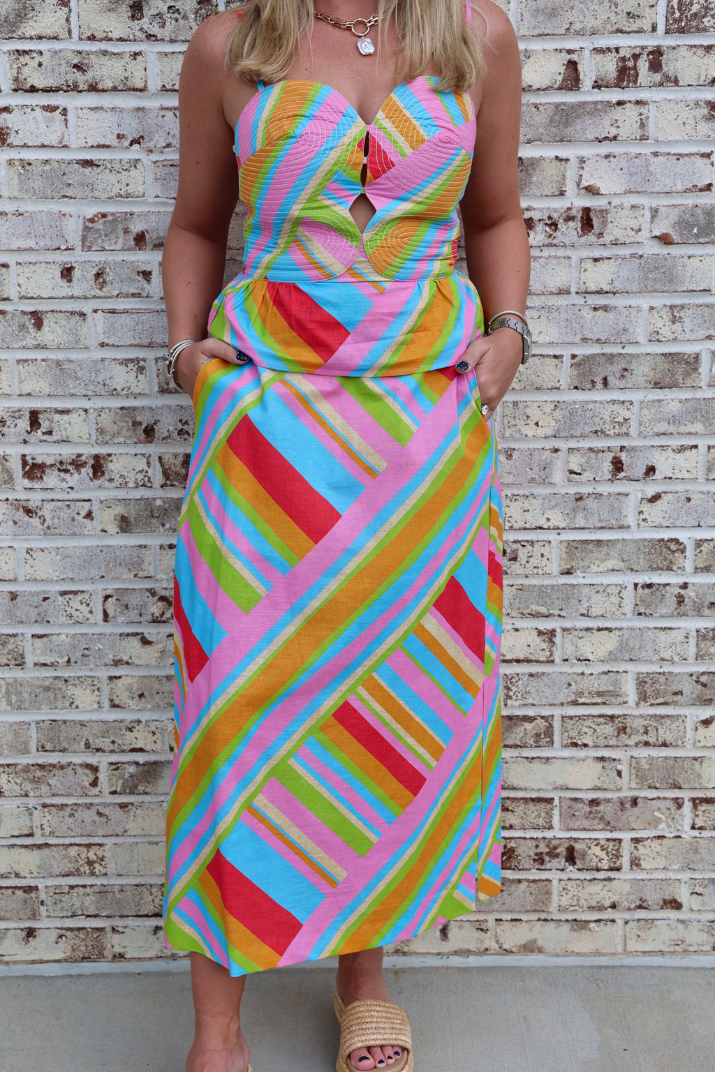 Bianca Printed Top and Maxi Skirt Set