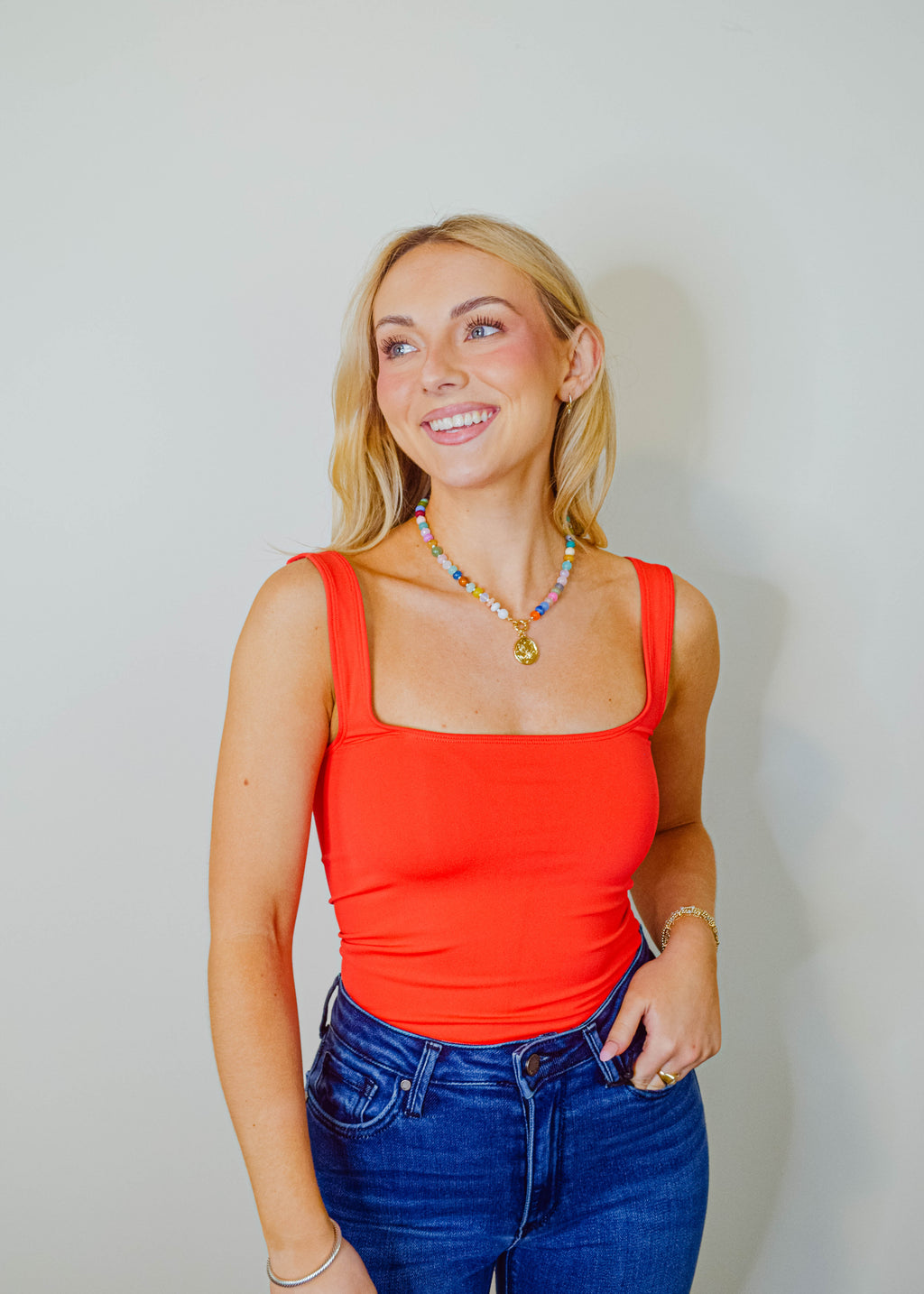 Danica Square-Neck Bodysuit