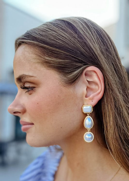 Mixed Shape Pearl Earrings