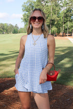 Stella Harbor Gingham Romper
