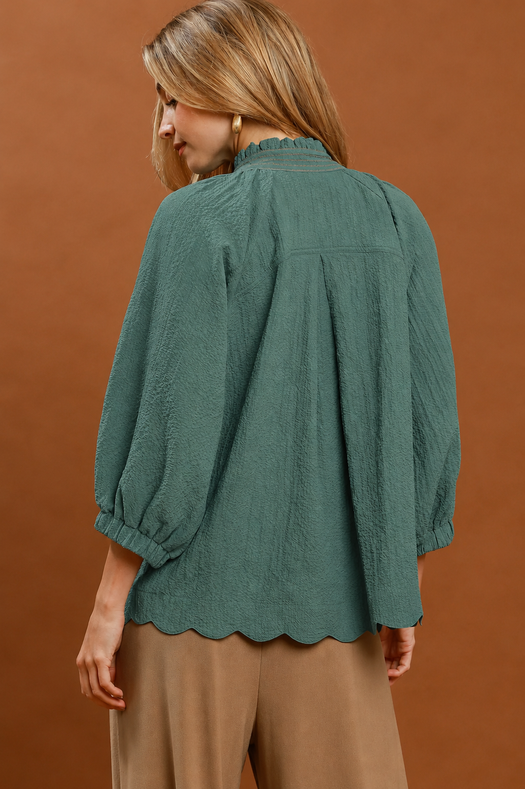 Lennon Scallop Texture Top