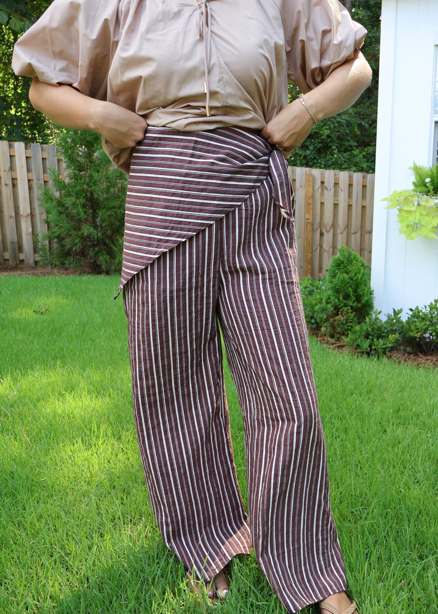 Stephanie Wrap Wide Leg Pants