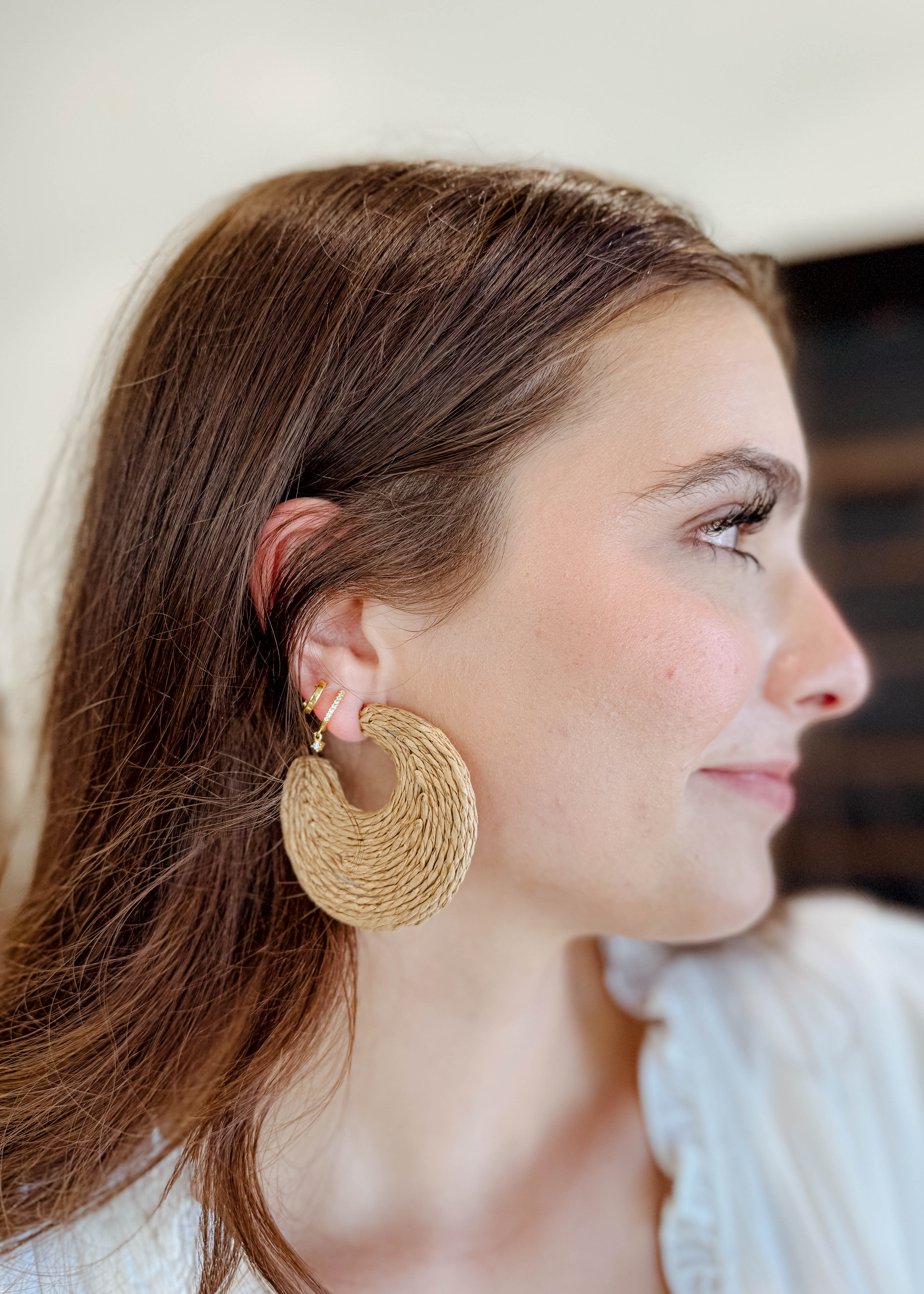 Wrapped Raffia Gradual Shape Hoop