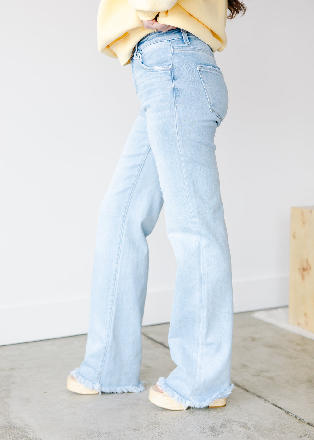 Olivia High Rise Long Straight Jeans