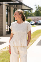 Talia Pinstripe Top