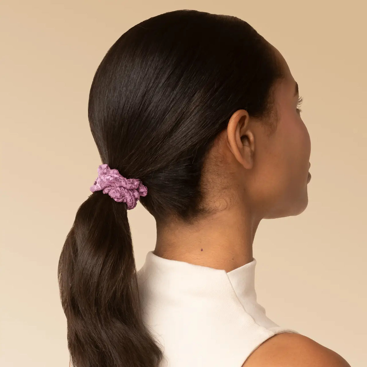 Ruched Lace Scrunchies 5pc Set